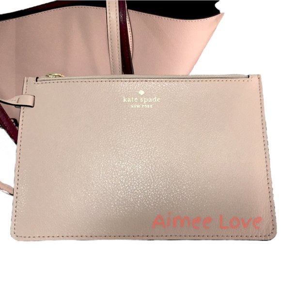 NWT Kate Spade reversible Glitter on Tote with wrislet - Picture 5 of 5